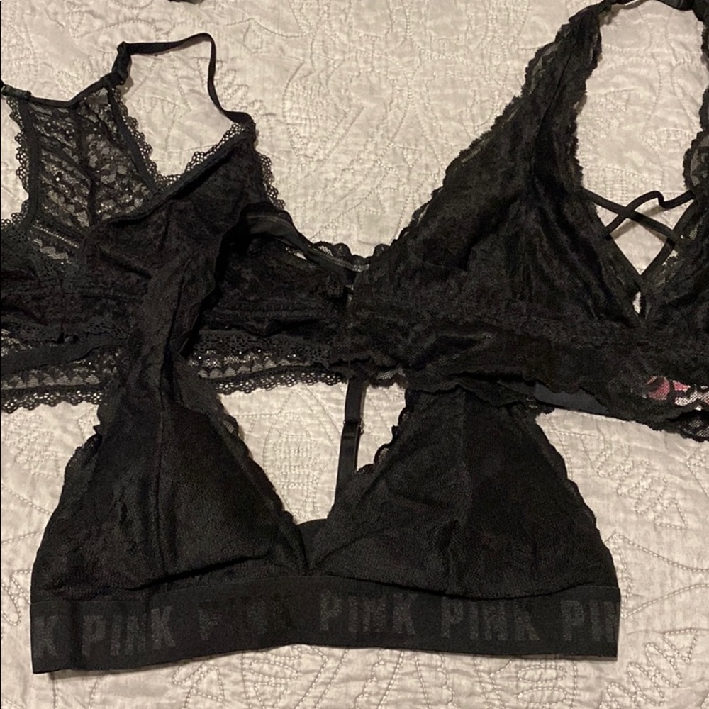 Bundle of 3 Victoria’s Secret black bralettes